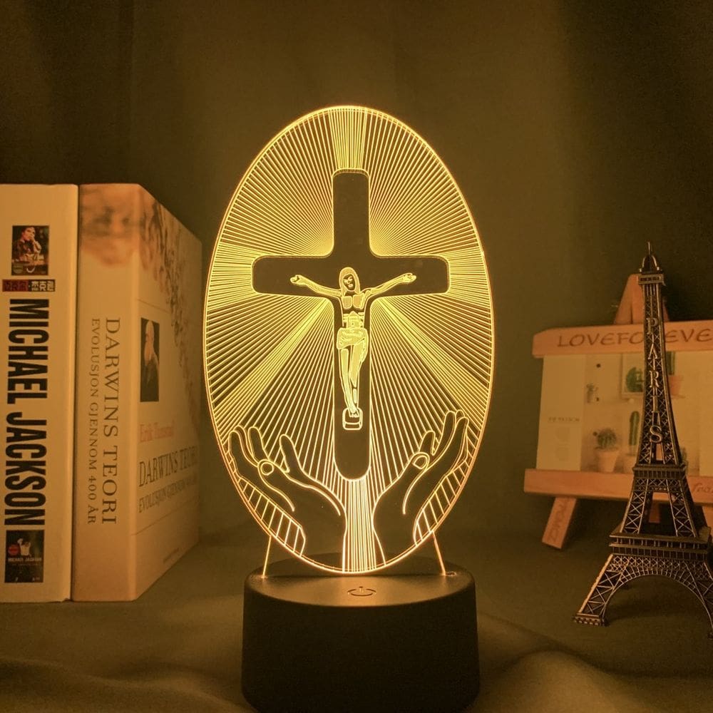 Luz noturna 3D Celebrity Acrylic Prince Symbol Touch Control