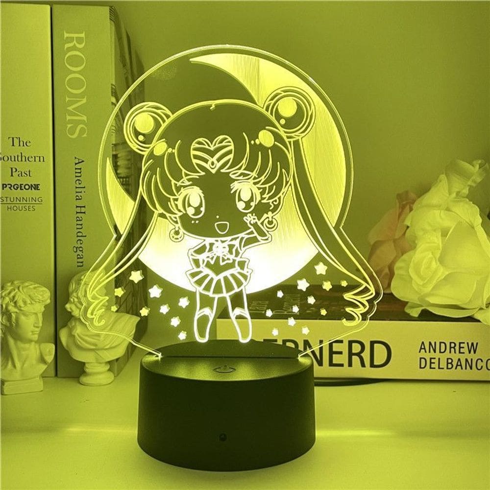 Figura de anime Night Light USB Sailor Moon Ba Ji Acrylic 22 cm