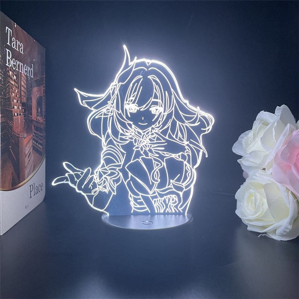 Luz noturna USB Honkai Impact 3rd Herrscher of Reason Raiden