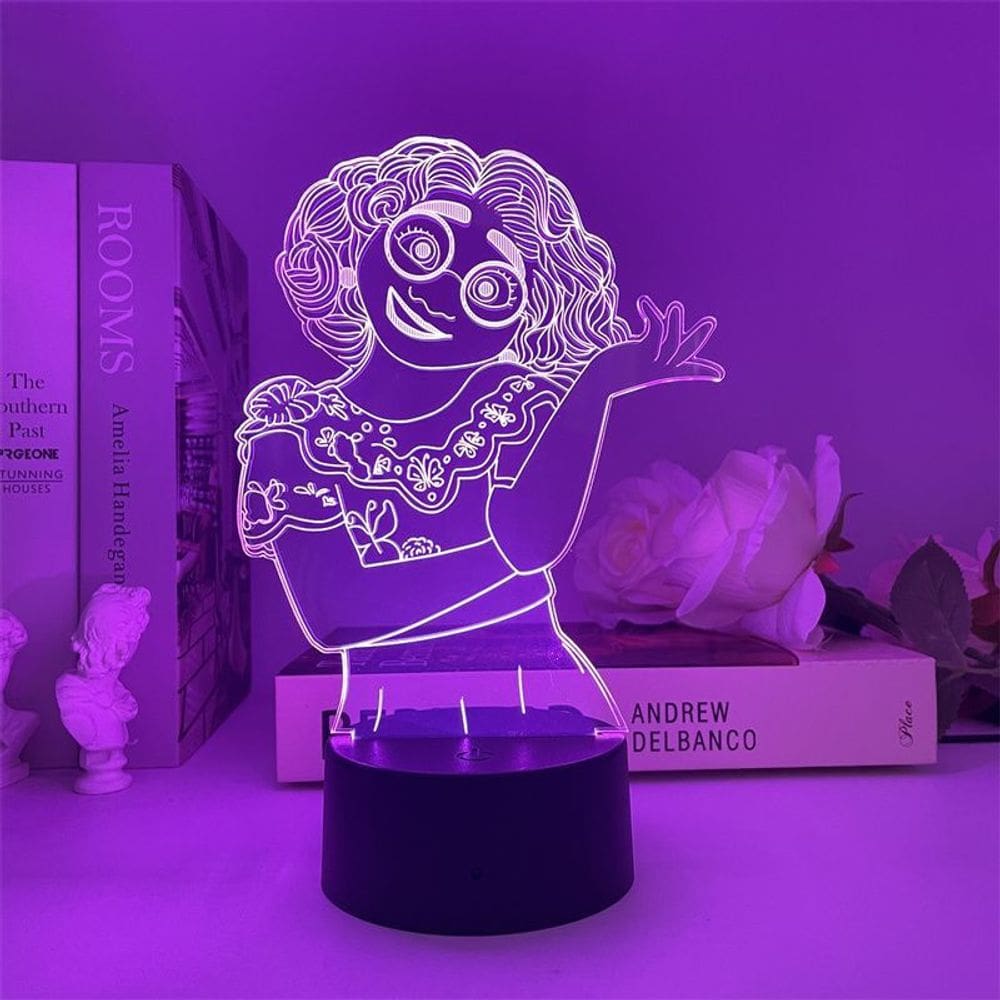 Luz noturna USB Encanto Isabella Mirabel Movie Desktop Ornam