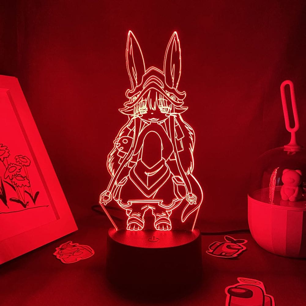 Estatueta de anime acrílico 3D Night Light Made In Abyss Nanachi