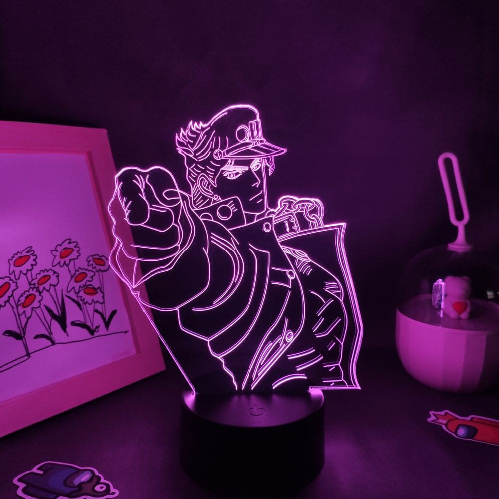 Anime Night Light Jojo`s Bizarre Adventure Jotaro Kujo 3D