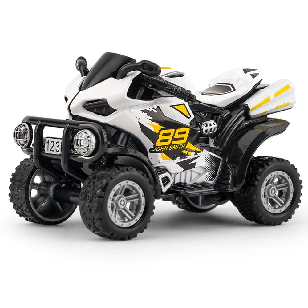 Brinquedo de motocicleta off-road fundido sob pressão para meninos em liga branca 100g