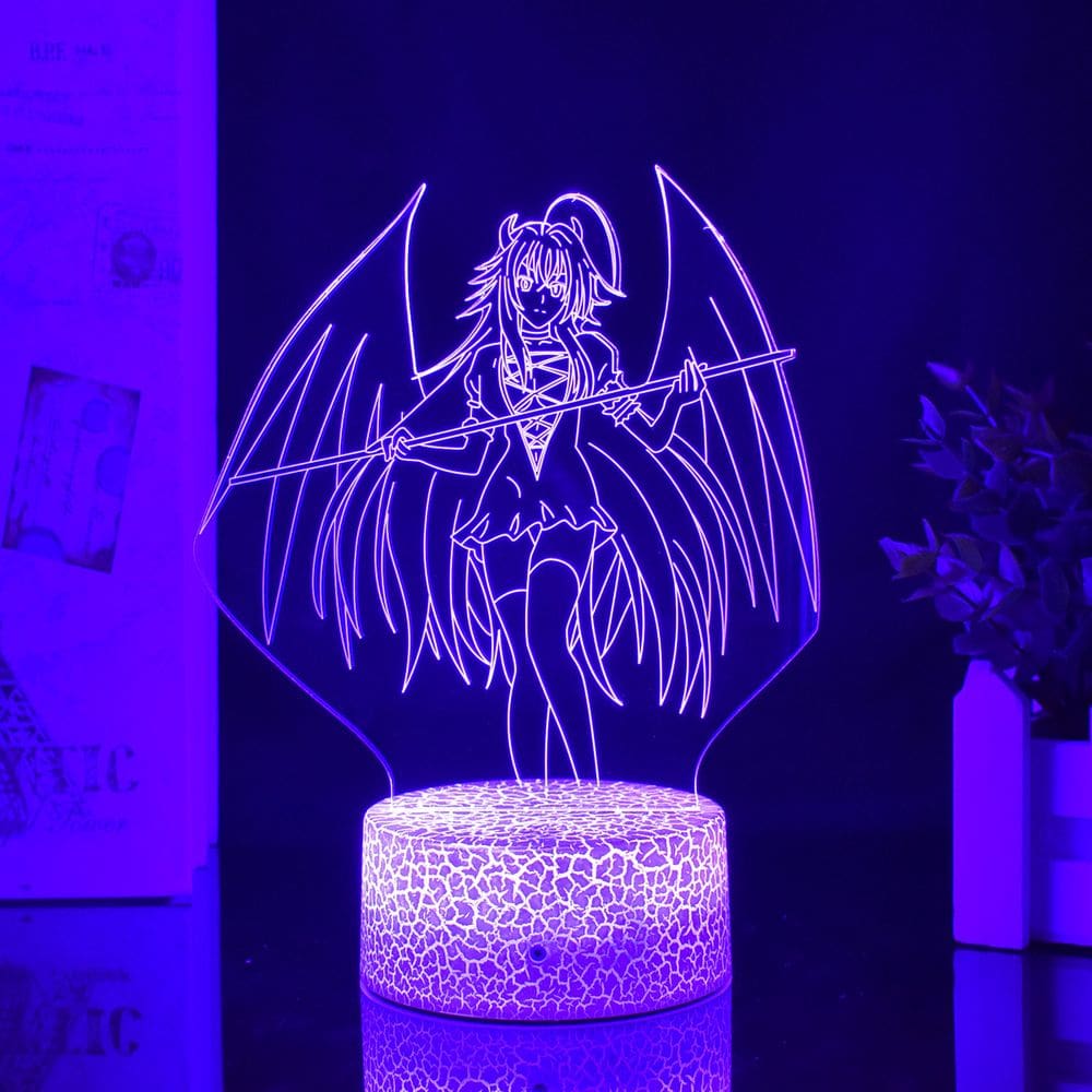 Estatueta de mangá 3D Night Light Devil High School Gimonri Desk