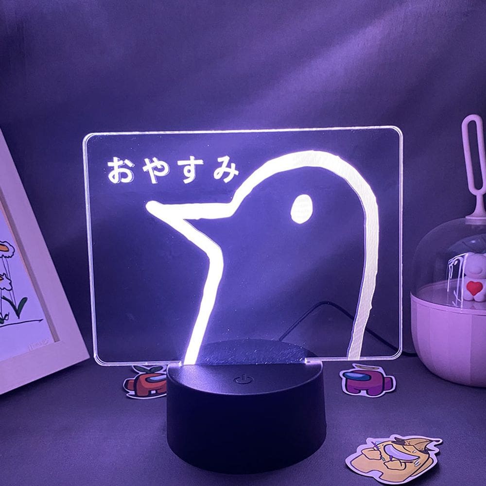 Mangá de acrílico 3D com luz noturna Oyasumi Punpun Little Bird
