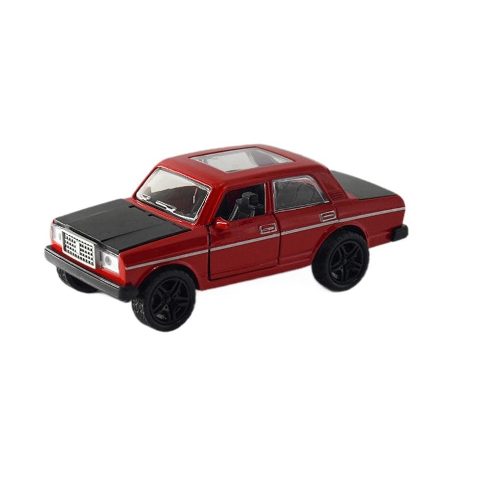 Toy Car Russian Sedan, escala 1:36 com som e luz, cor vermelha