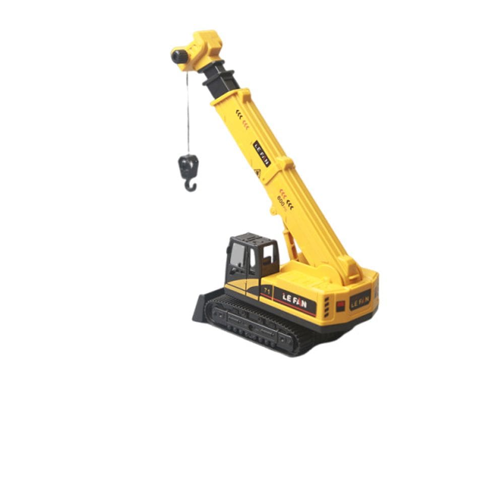 Brinquedo de guindaste de construção alimentado por inércia com gancho elevável