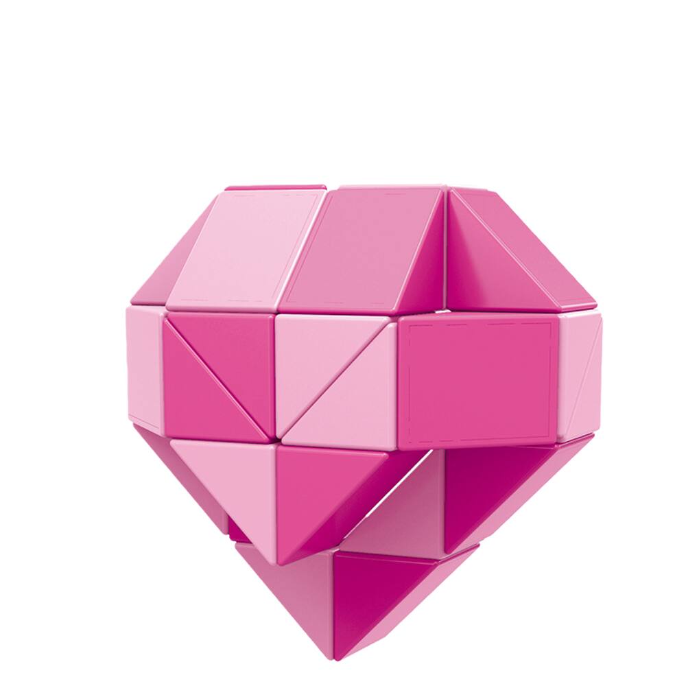 Brinquedo de quebra-cabeça Magic Snake Kids Brain Teasers, 24 seções, vermelho