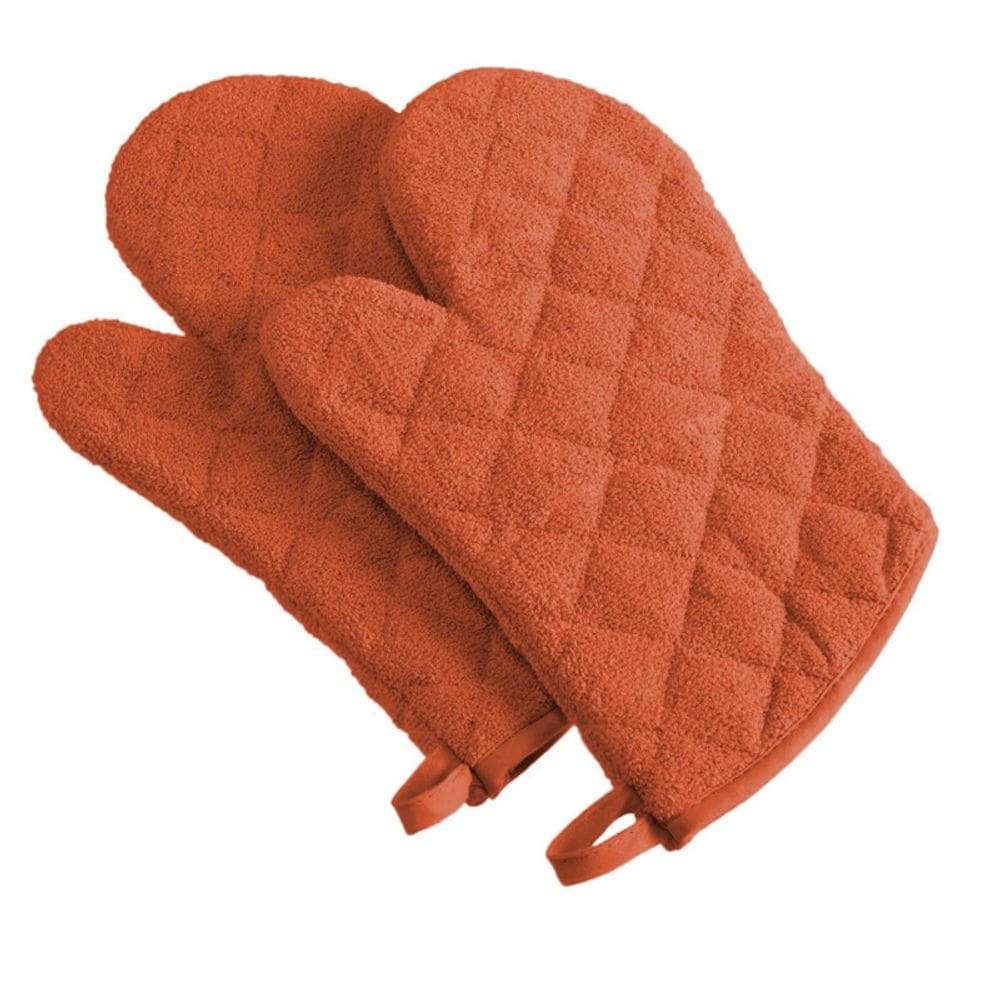 Luvas de forno de micro-ondas resistentes ao calor, laranja, conjunto de 2