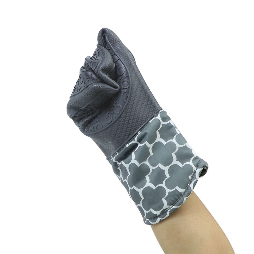 Luvas de forno, silicone resistente ao calor, cinza profundo, conjunto de 2