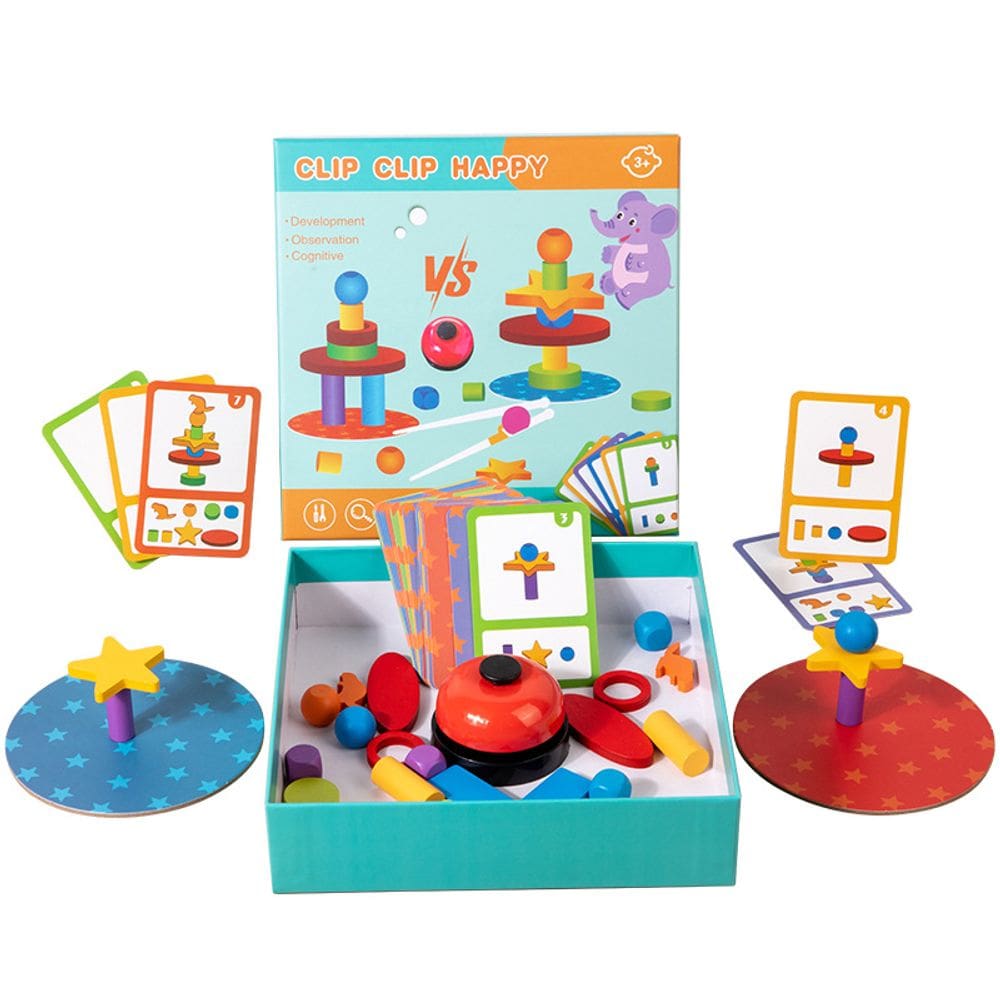 Jogo de brinquedo de educação infantil Wooden Beaver Clamping Blocks