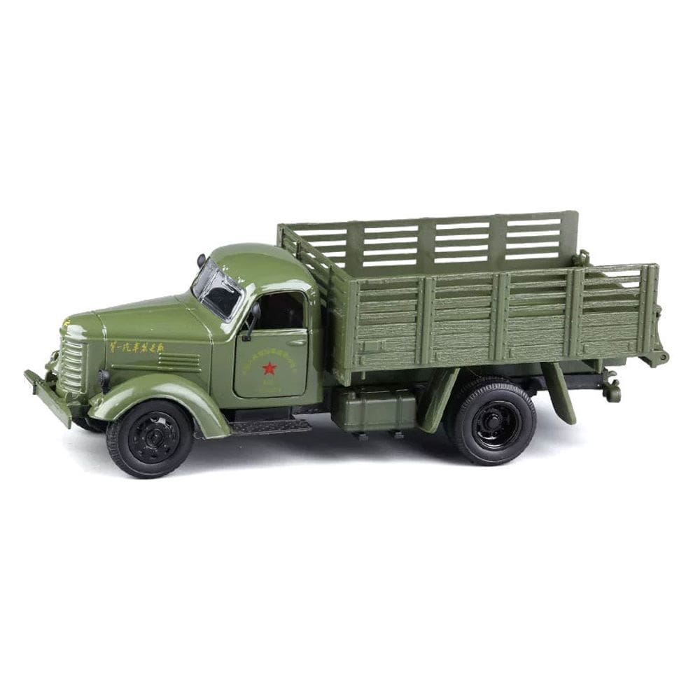 Caminhão de brinquedo Jiefang Military Transport em escala 1:36 com som e luz