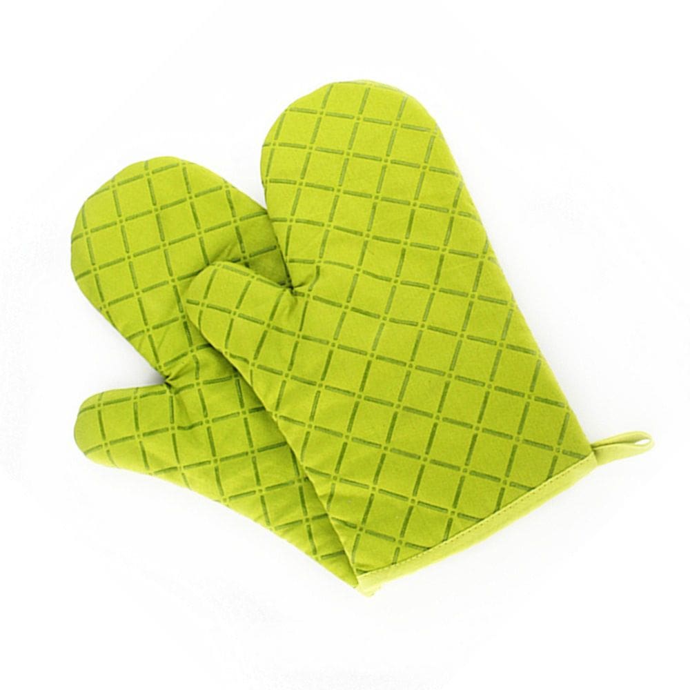 Luvas resistentes ao calor, silicone, verde, conjunto de 2
