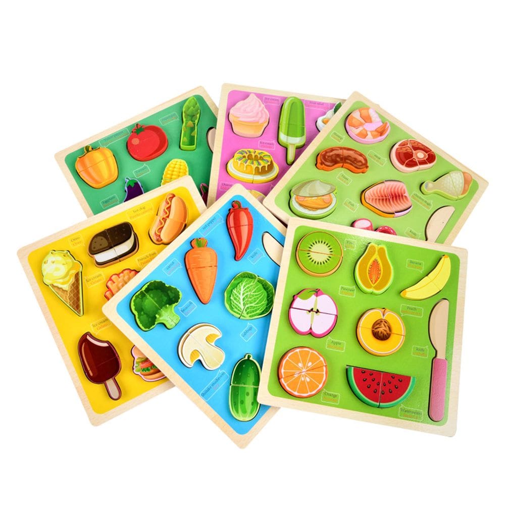 Conjunto de brinquedos magnéticos para corte de frutas, cozinha de madeira para crianças