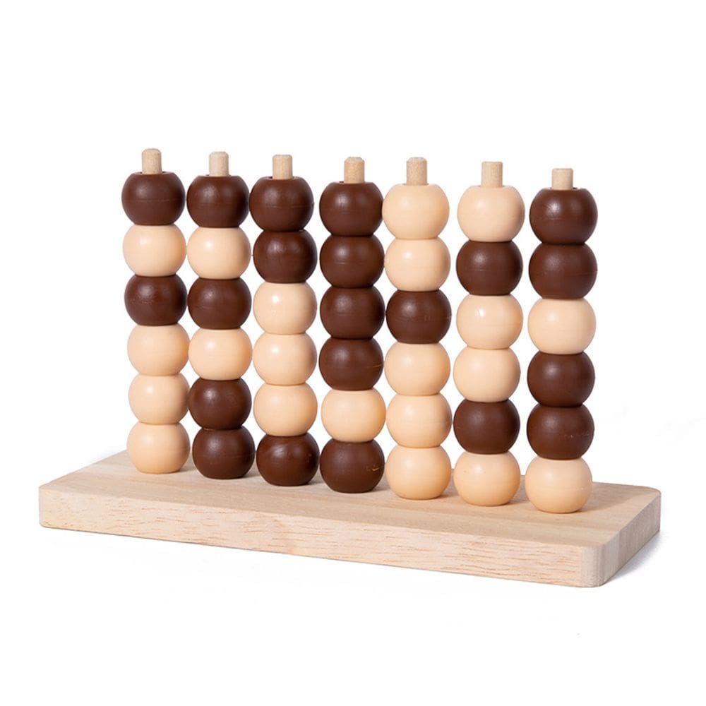 Brinquedo de estratégia de madeira para pais e filhos 3D Connect Four Game