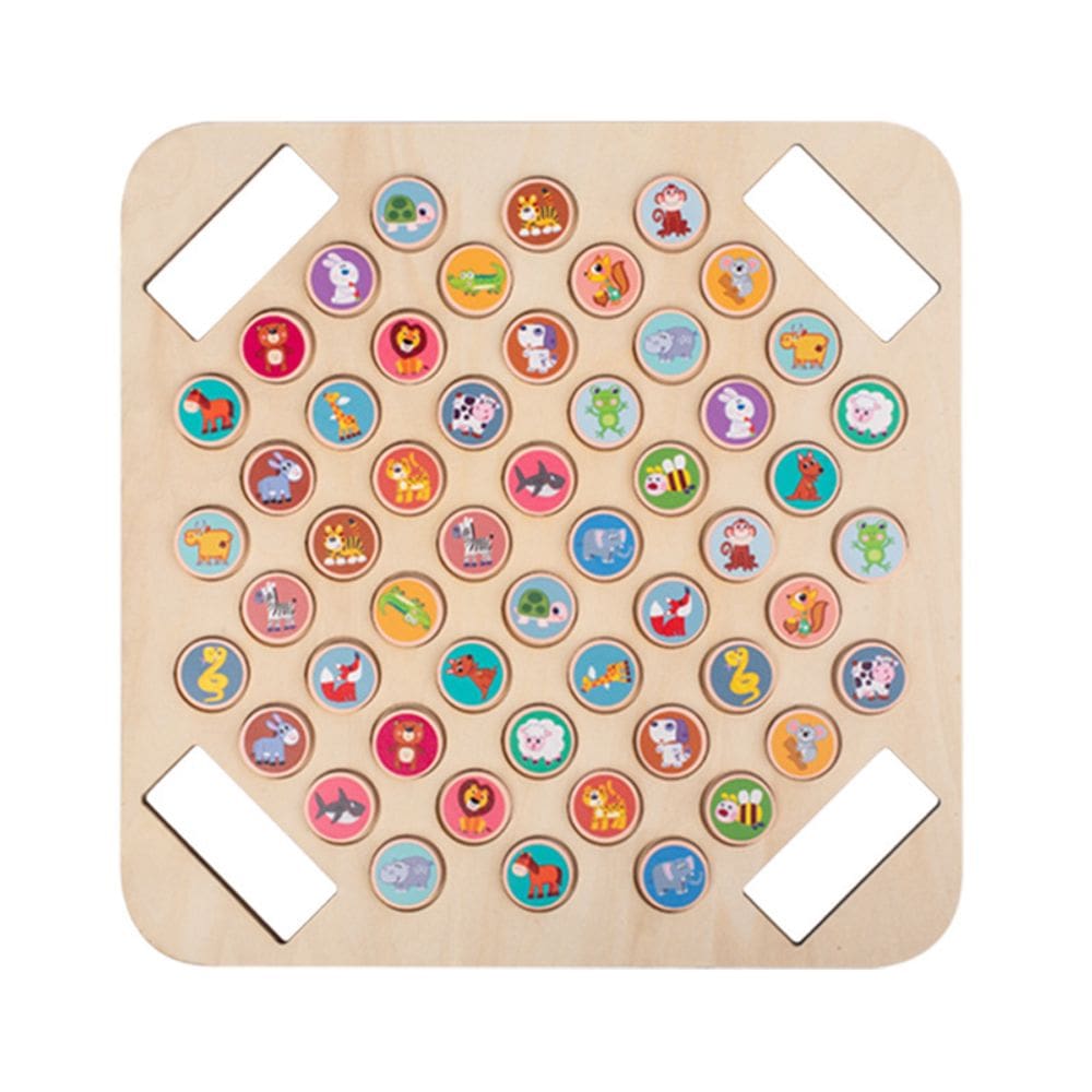 Jogo Memory Flip Wooden Animal Focus & Matching Toy Kids
