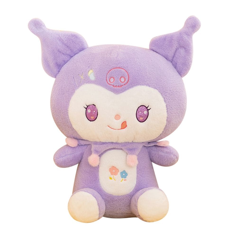 Brinquedo de boneca de pelúcia roxo Kuromi 50cm Soft Sanrio para crianças