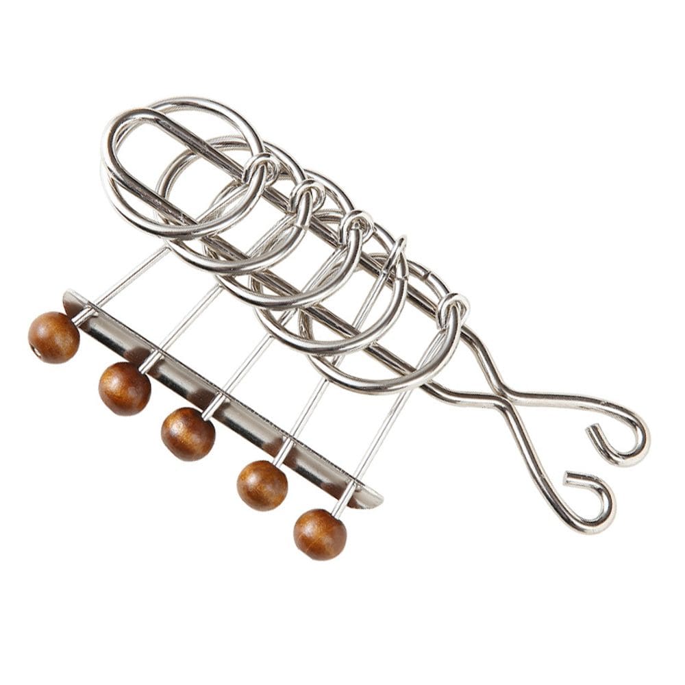 Puzzle Toy 5-Link Classic Metal Brain Teaser para crianças