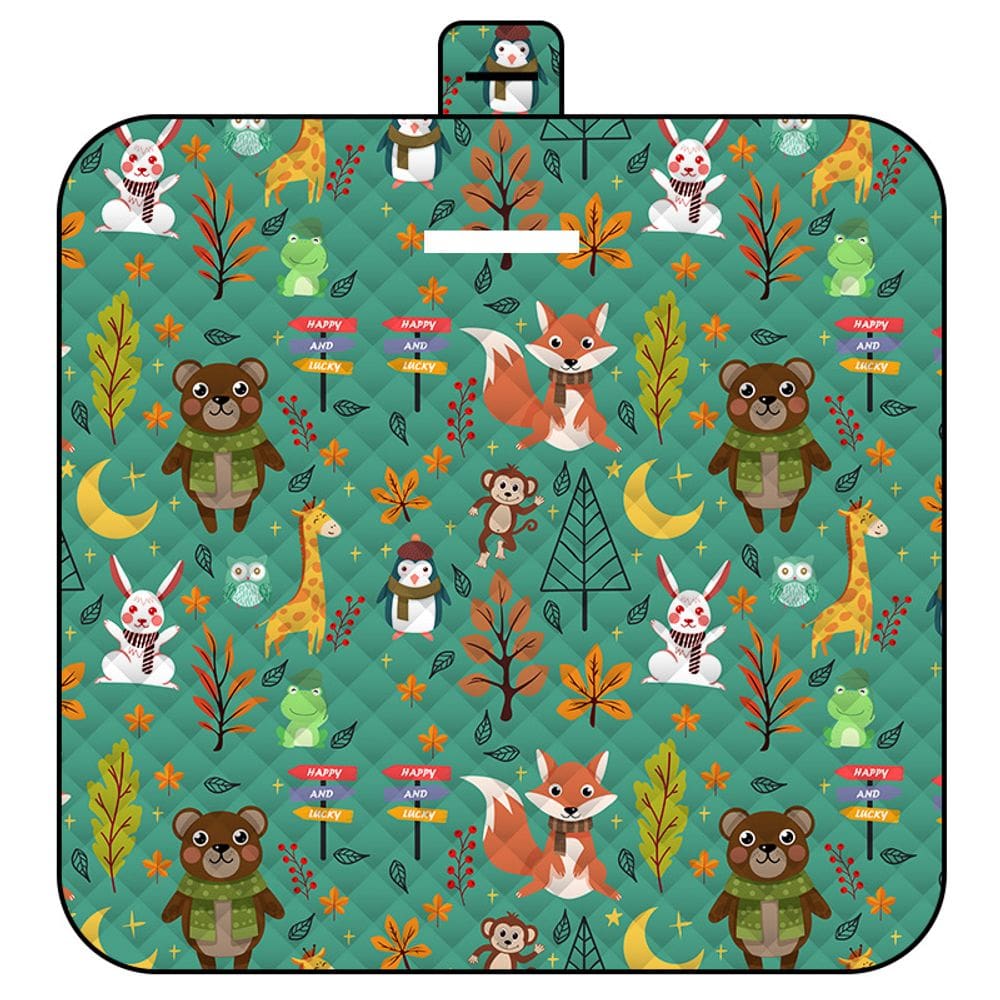 Cobertor de piquenique verde impermeável 200x150cm com bolsa de transporte