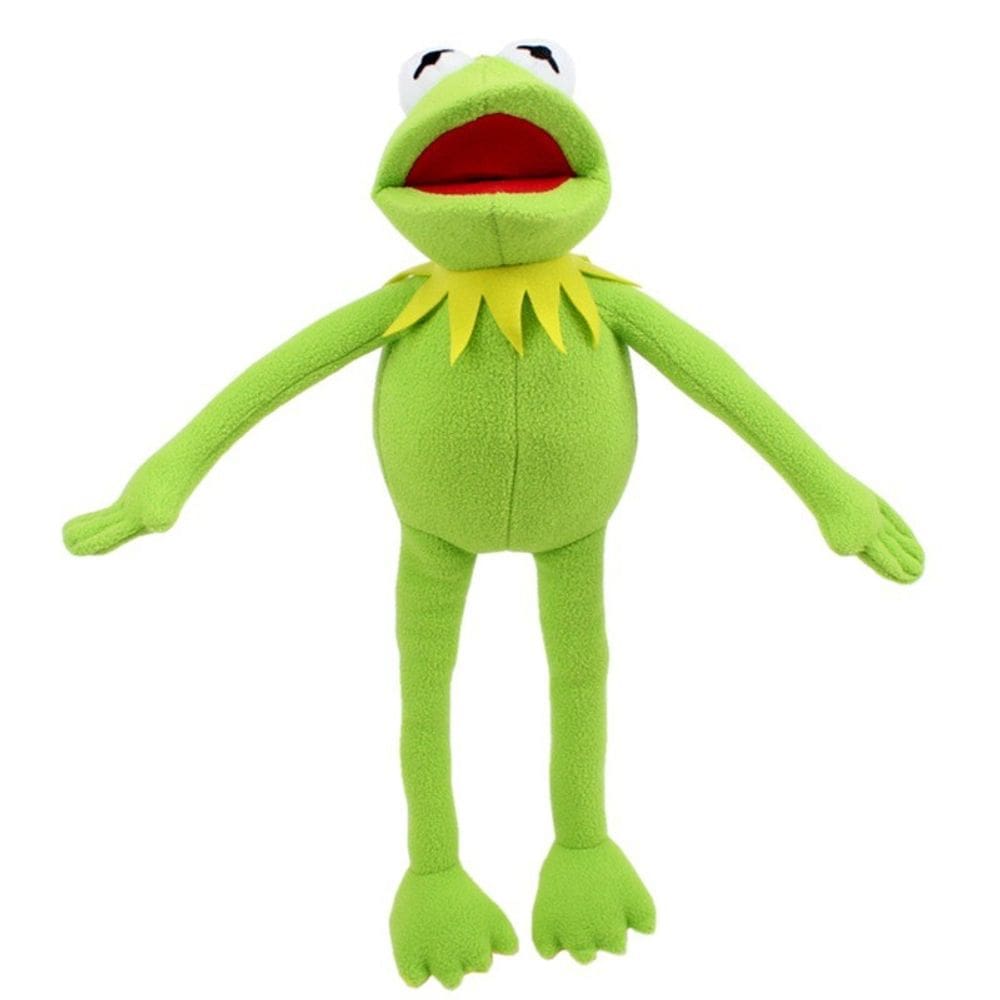 Boneca de pelúcia, marionete, sapo verde, 40 cm, pelúcia macia para crianças