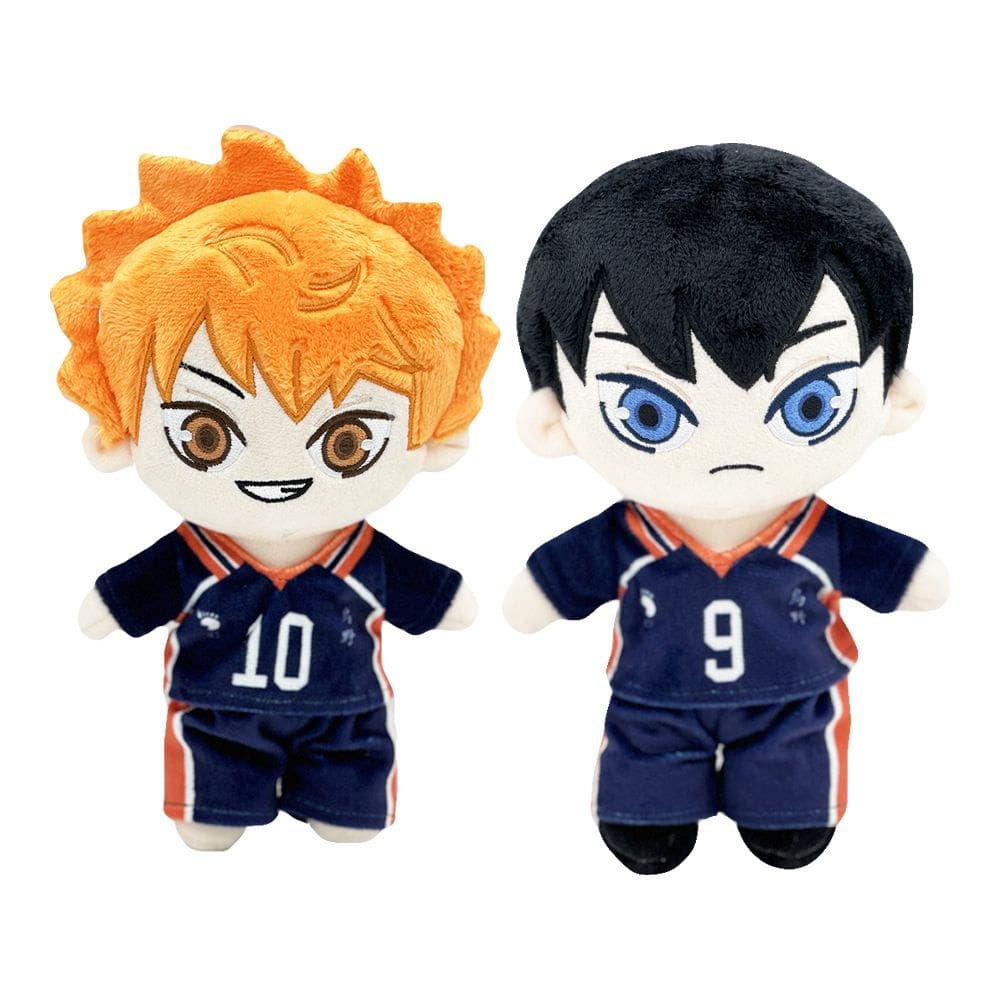 Brinquedo de boneca de pelúcia Haikyuu!! Pacote com 2 unidades de voleibol de anime para meninos de 14 a 25 cm