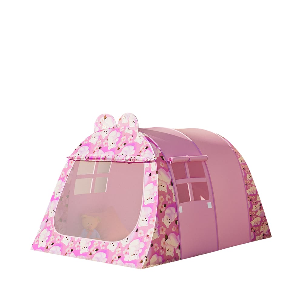 Tenda de jogo Oxford Cloth Pink Castle para crianças em ambientes internos e externos