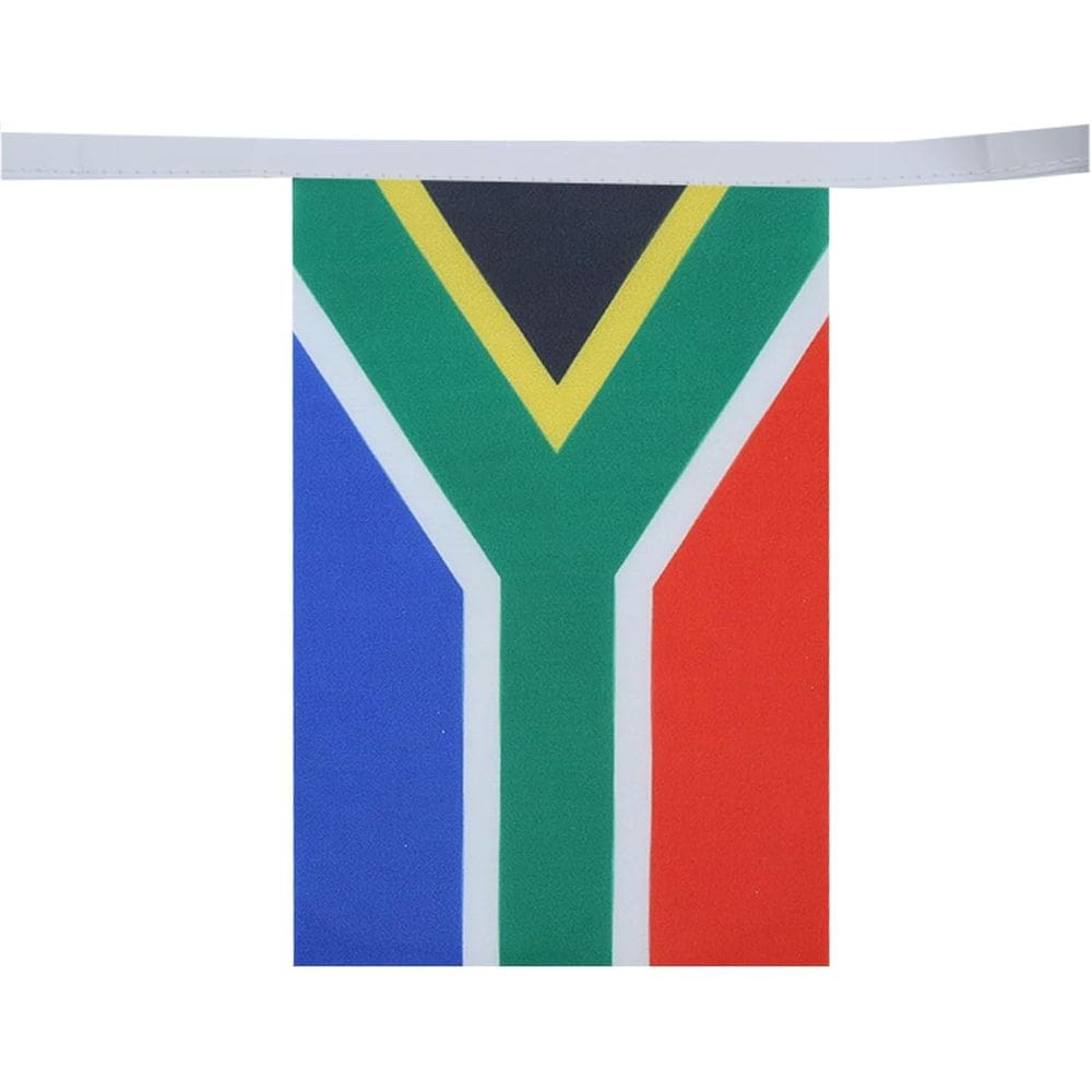 Bunting Banner, bandeira da África do Sul, decoração de festa em poliéster