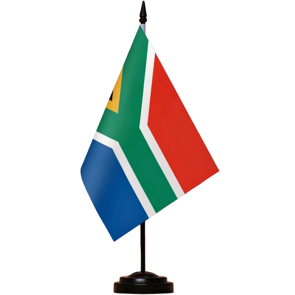 Bandeira de mesa, África do Sul, decoração de mesa, poliéster