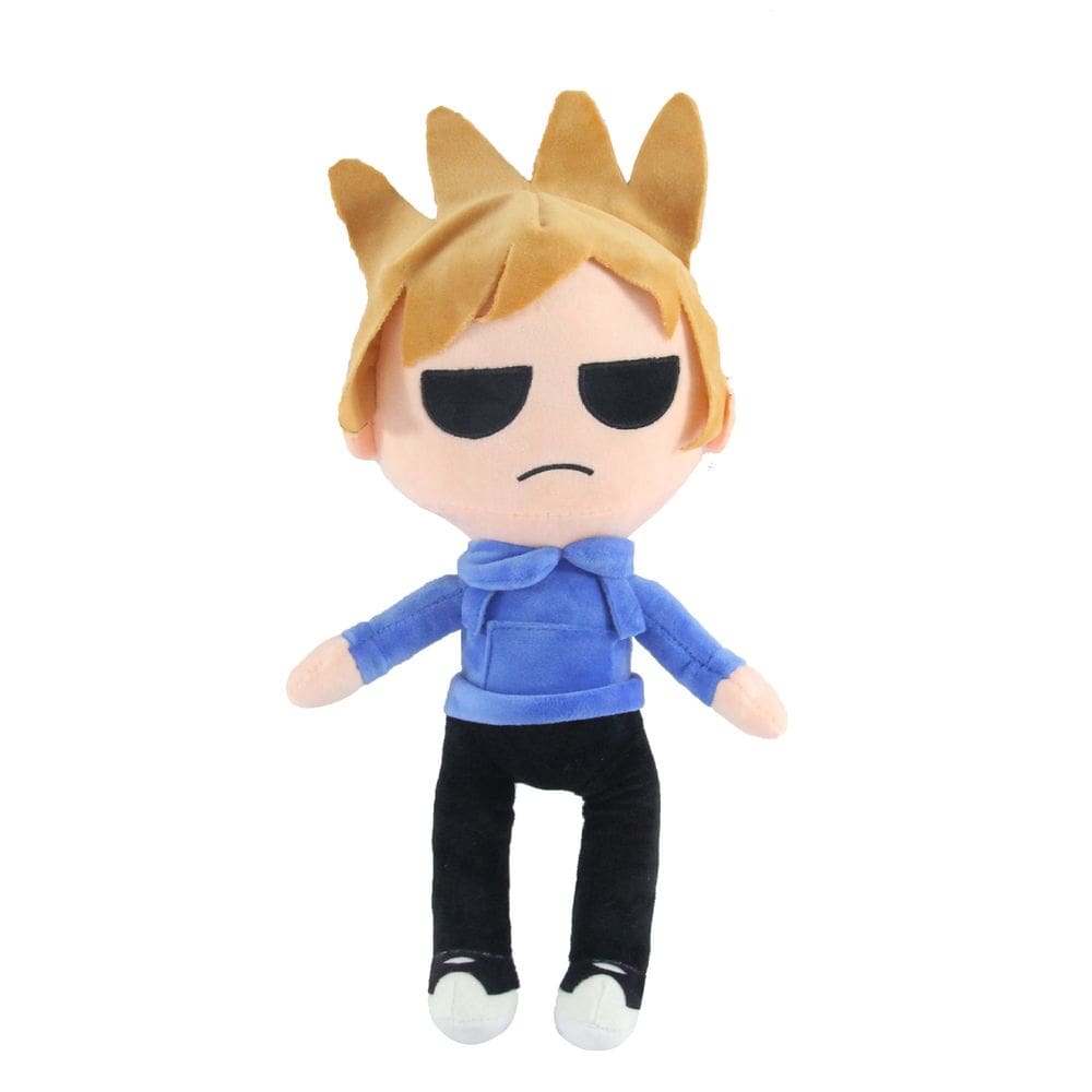 Brinquedo de boneca de pelúcia Eddsworld Tom Blue 33 cm macio colecionável