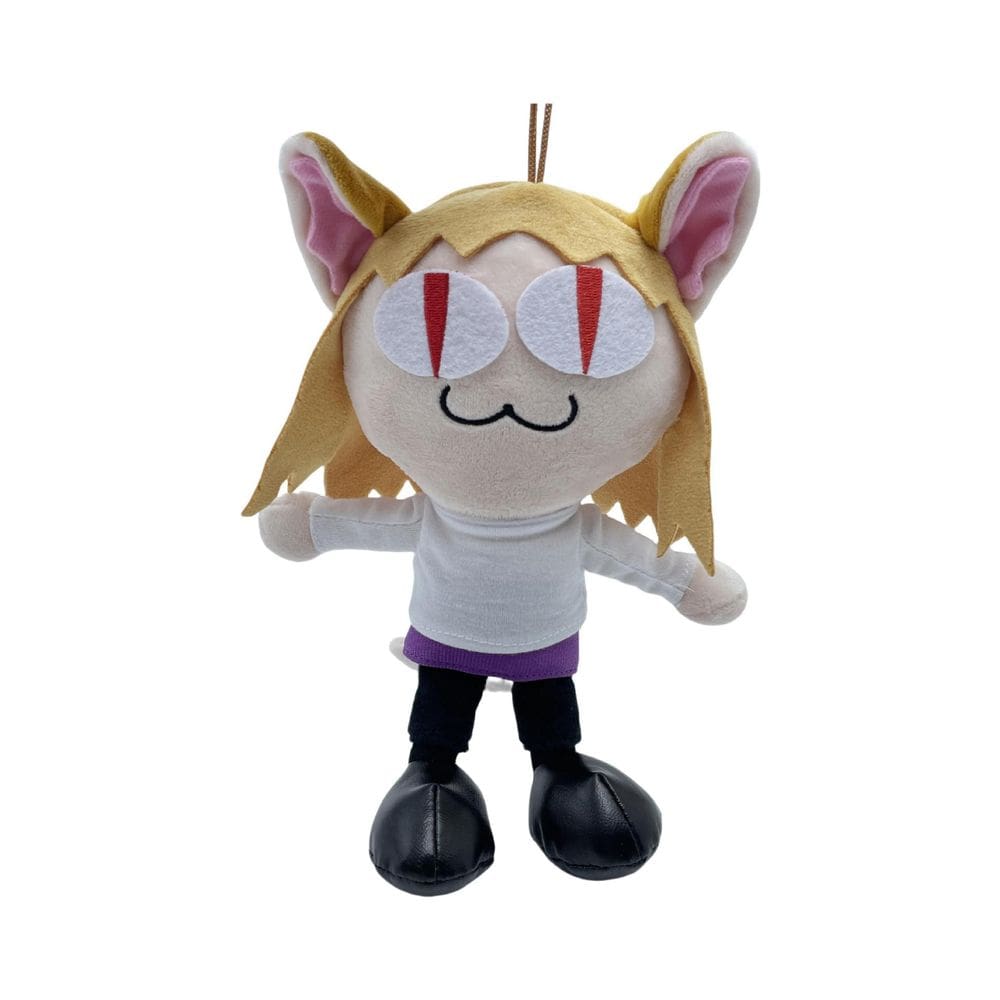 Brinquedo de boneca de pelúcia Neco Arc White Cat 27 cm macio para crianças e fãs de anime