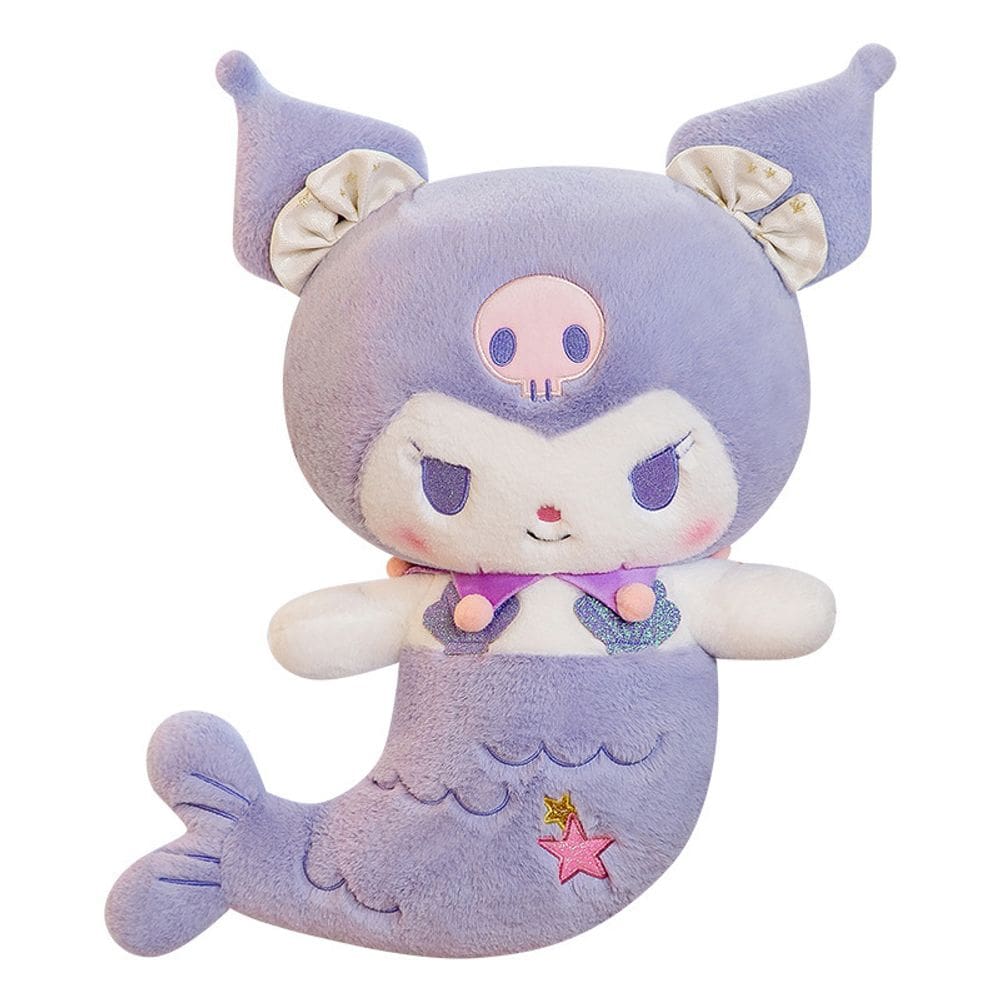 Almofada macia de abraço macia Purple Doll Toy Purple Mermaid 40 cm