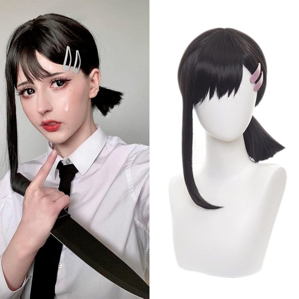 Peluca de Cosplay Aadesso Anime Higashiyama Kobeni Negra