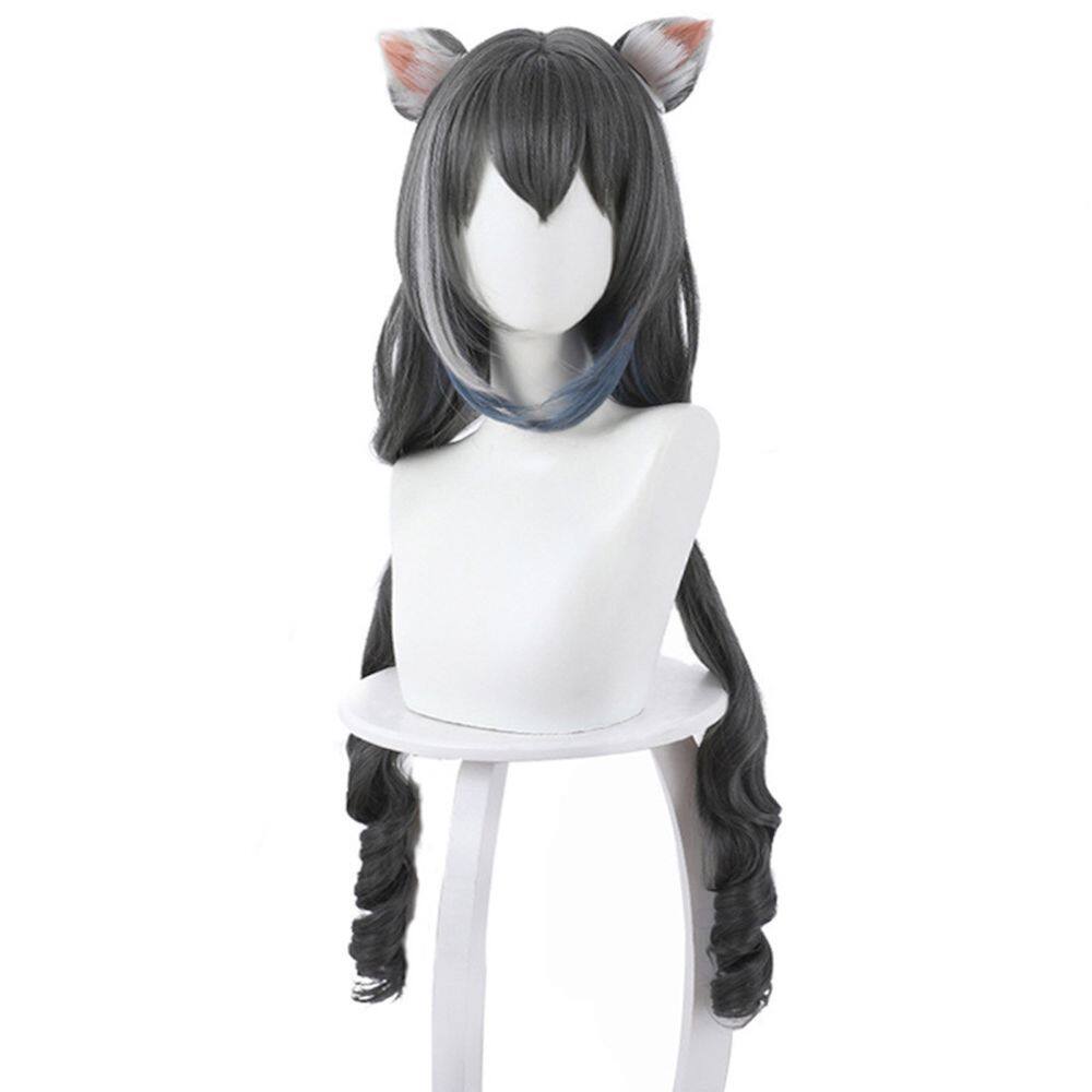 Peruca de cosplay Princess Connect Anime sintética 120 cm de comprimento