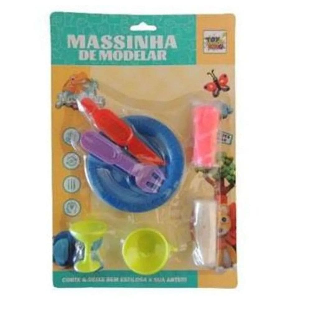 Brinquedo Massinha de modelar  7 Peças TK-AB2940 Toy King