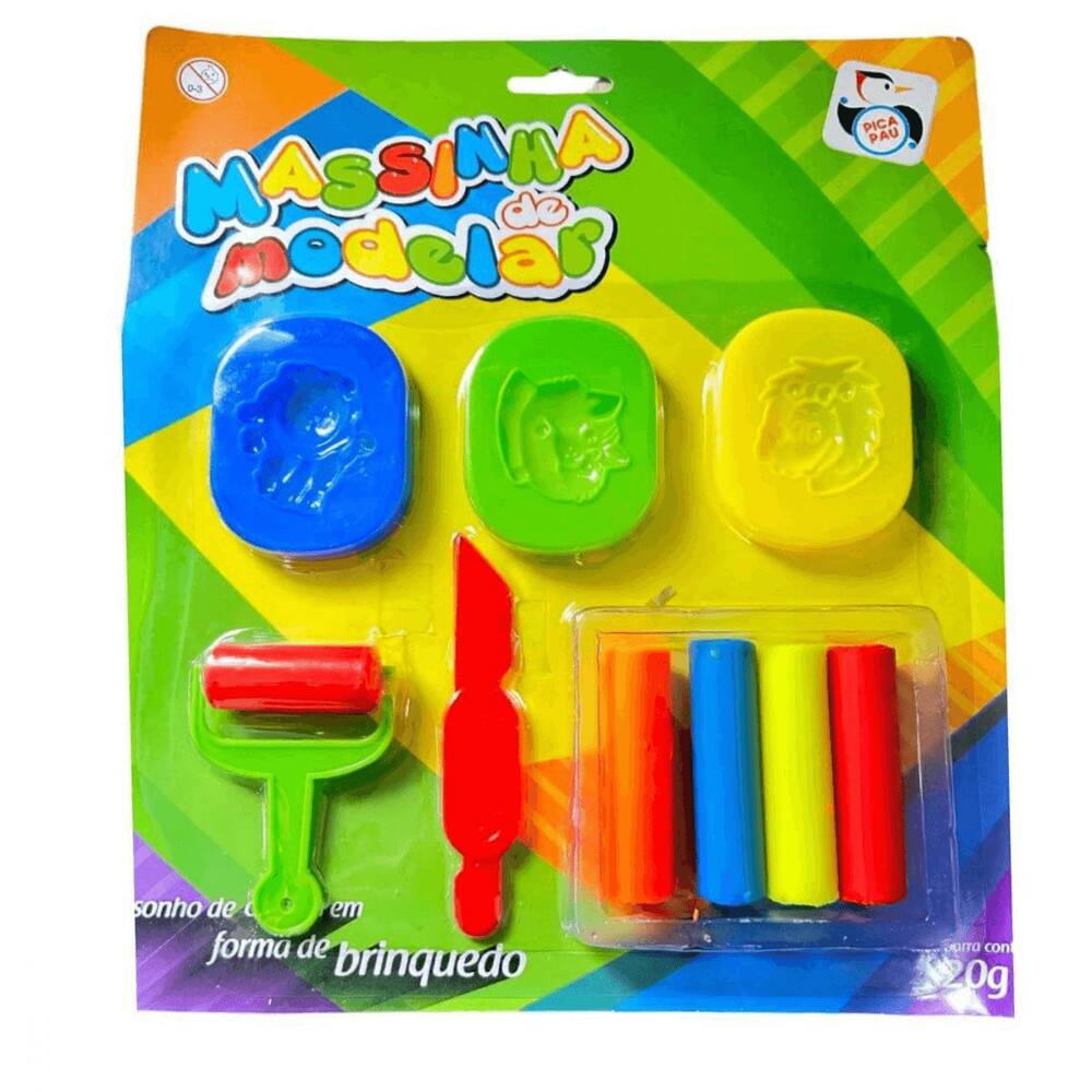 Brinquedo Massinha para modelar  9 Peças PI3236