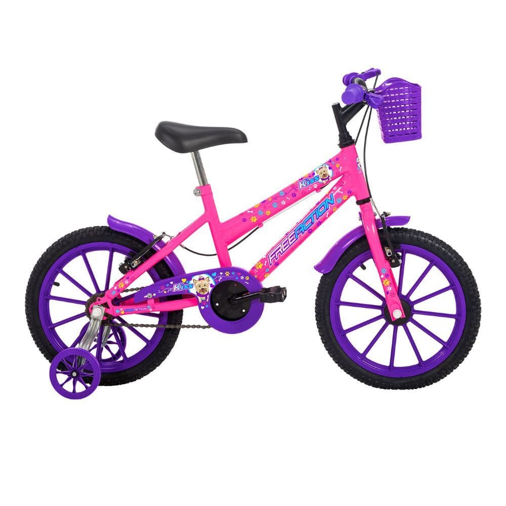 Bicicleta Kiss com Cesta Aro 16 Free Action