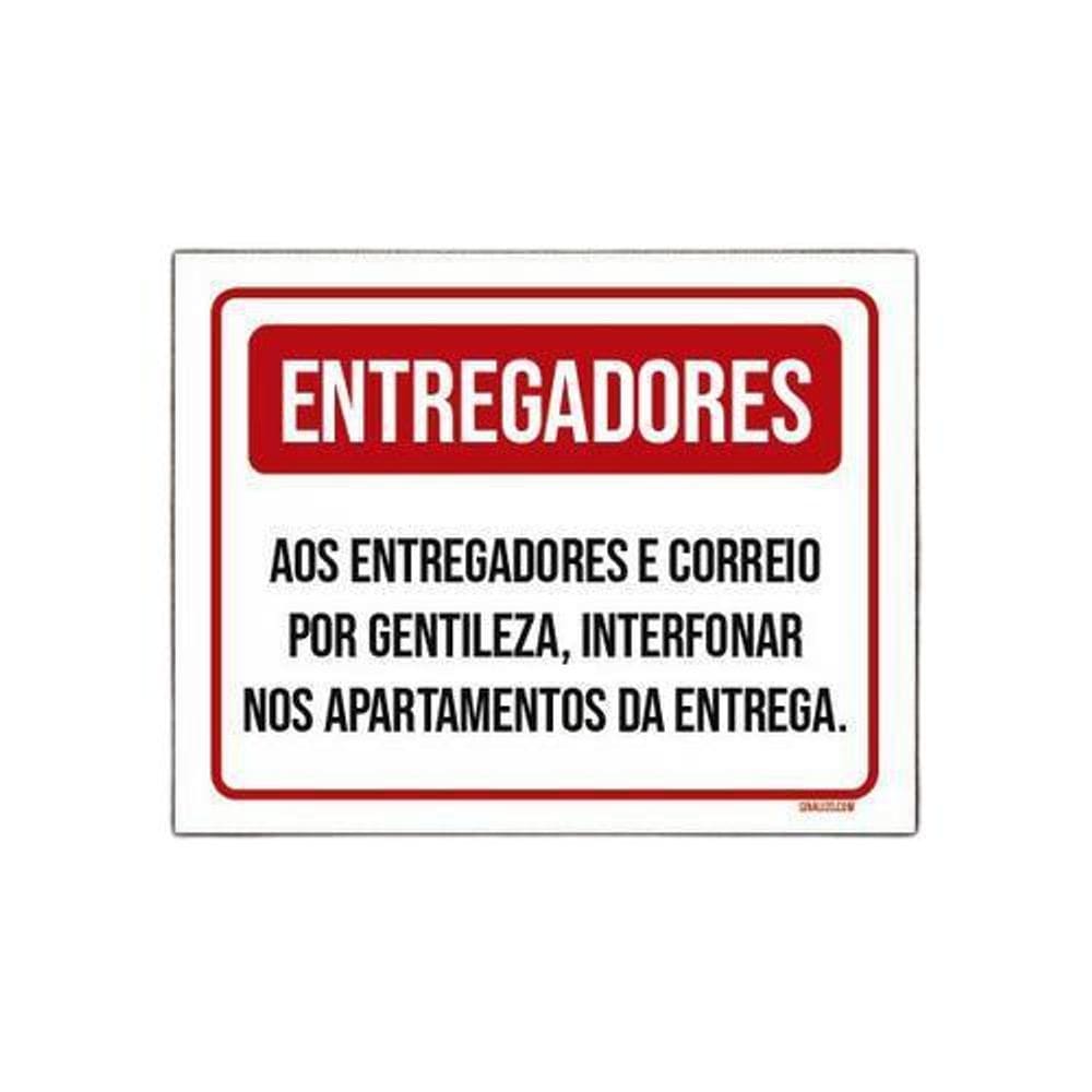 Placa Entregadfores Correio Interfonar Apartamentos 36X46