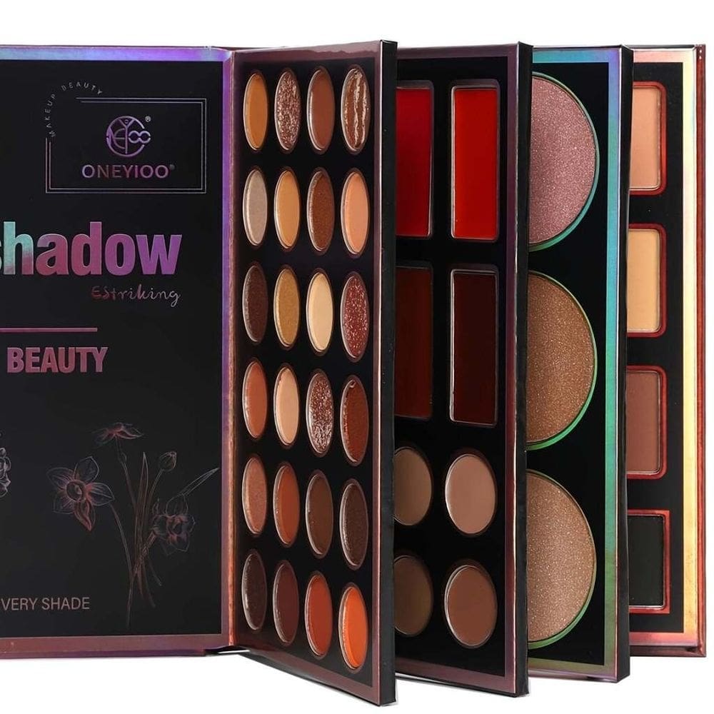 Kit Paleta 55 Cores Sombras Gloss Contorno Corretivo e Iluminador ElaShopp