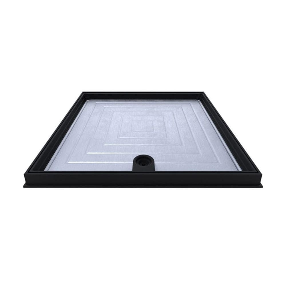 Tampão Articulado C Rebaixo Passagem Inspeção Preto 60x60cm