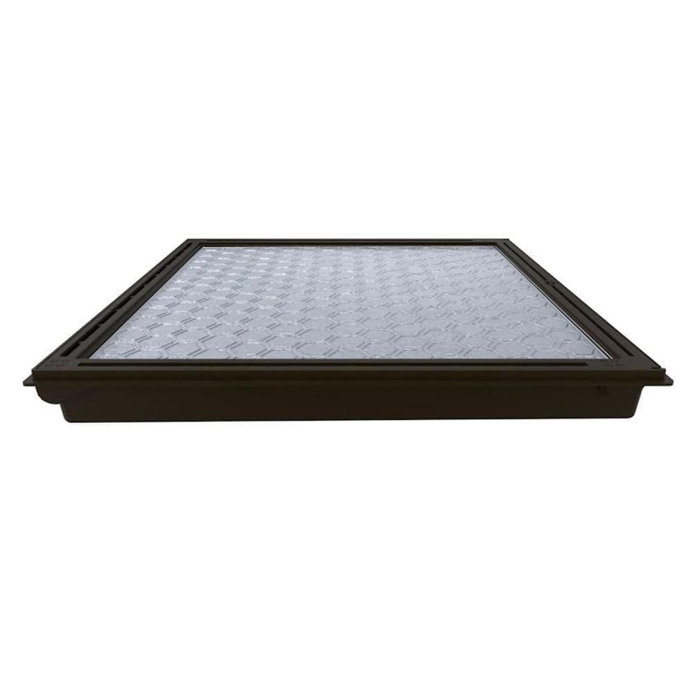 Tampa Casa Máquina Piscina Com Rebaixo Gaveta Preto 85x85cm