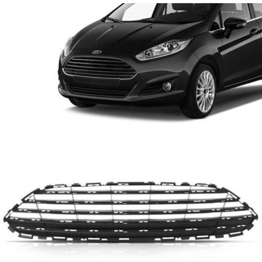 Grade Dianteira New Fiesta 2014 15 16 A 2018 Preta Sem Friso