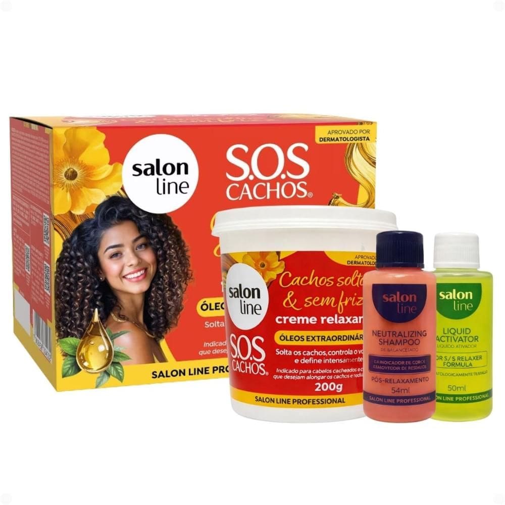 Creme Relaxante Salon Line Sos Cachos Óleos Extraordinários