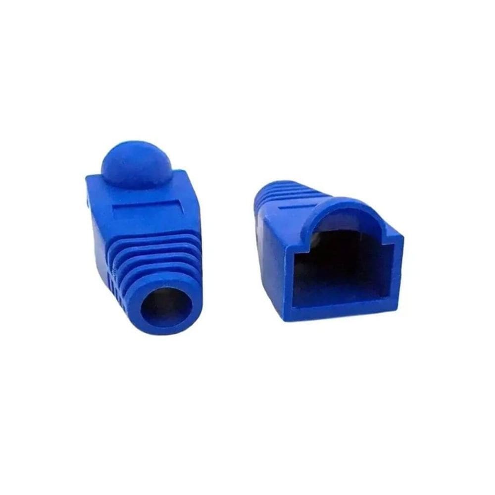 Capa Para Plug Rj45 Azul 10Pcs