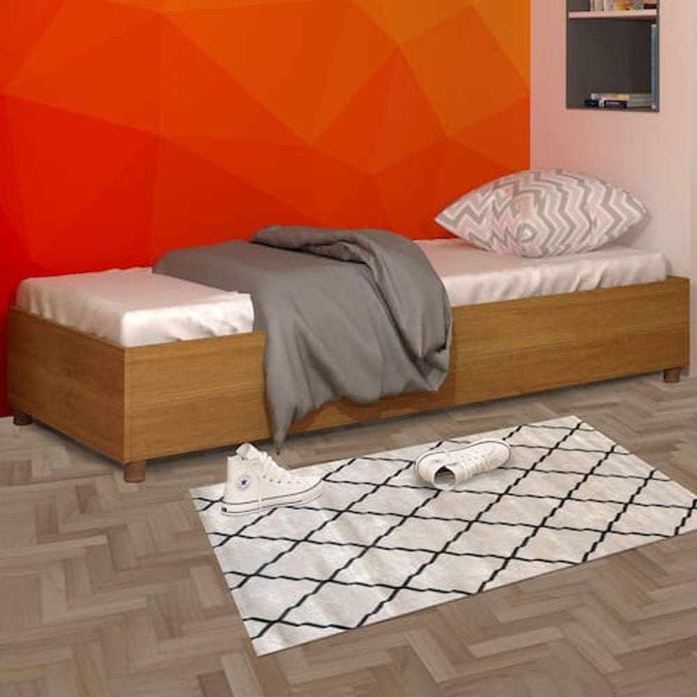 Base De Cama Box Solteiro Mônaco Cinamomo