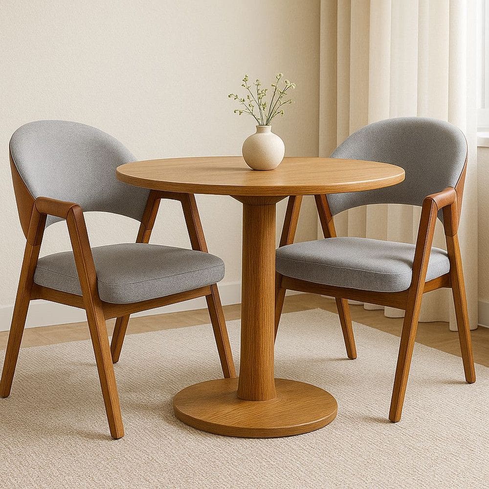 Kit 2 Cadeiras Luiza Sala de Jantar com Braco Madeira Macica Movellu Home