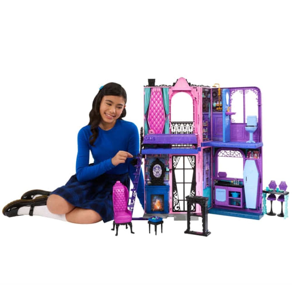 Hotel boutique Doll House Monster High com móveis e acesso MATTEL JBF16