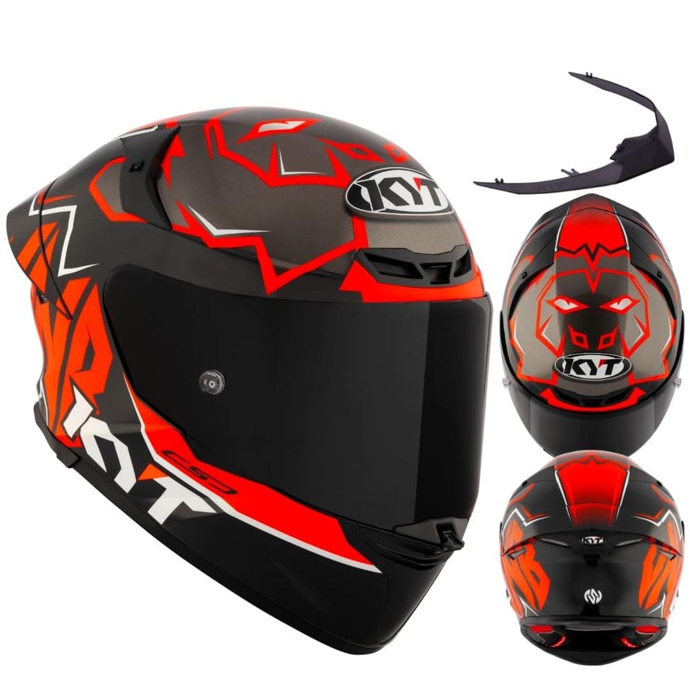 Capacete KYT TT Revo Nicolo Bulega 2022 Preto e Vermelho