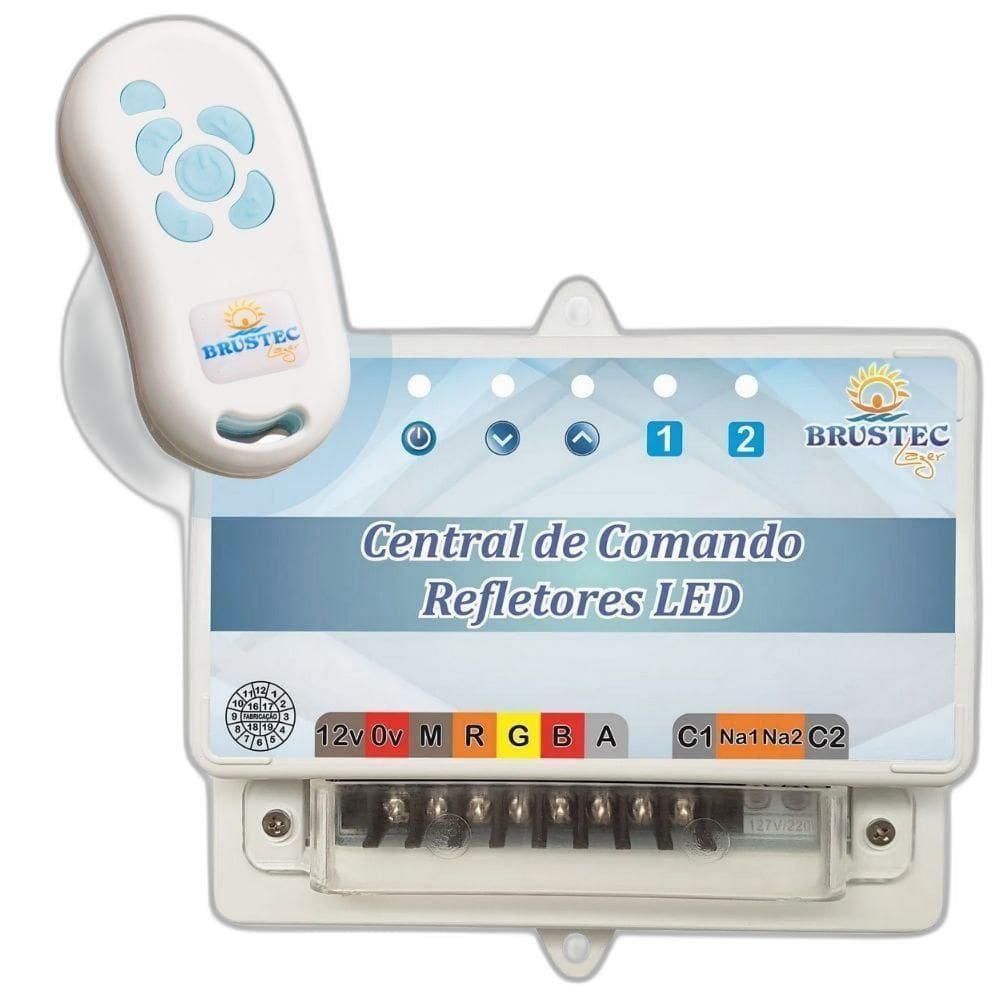 Central Comando Luxo Rítmica Iluminação Piscina Led Rgb