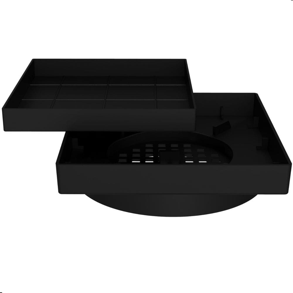 Ralo Oculto Invisível Anti Inseto 15x15 Preto Para Banheiro