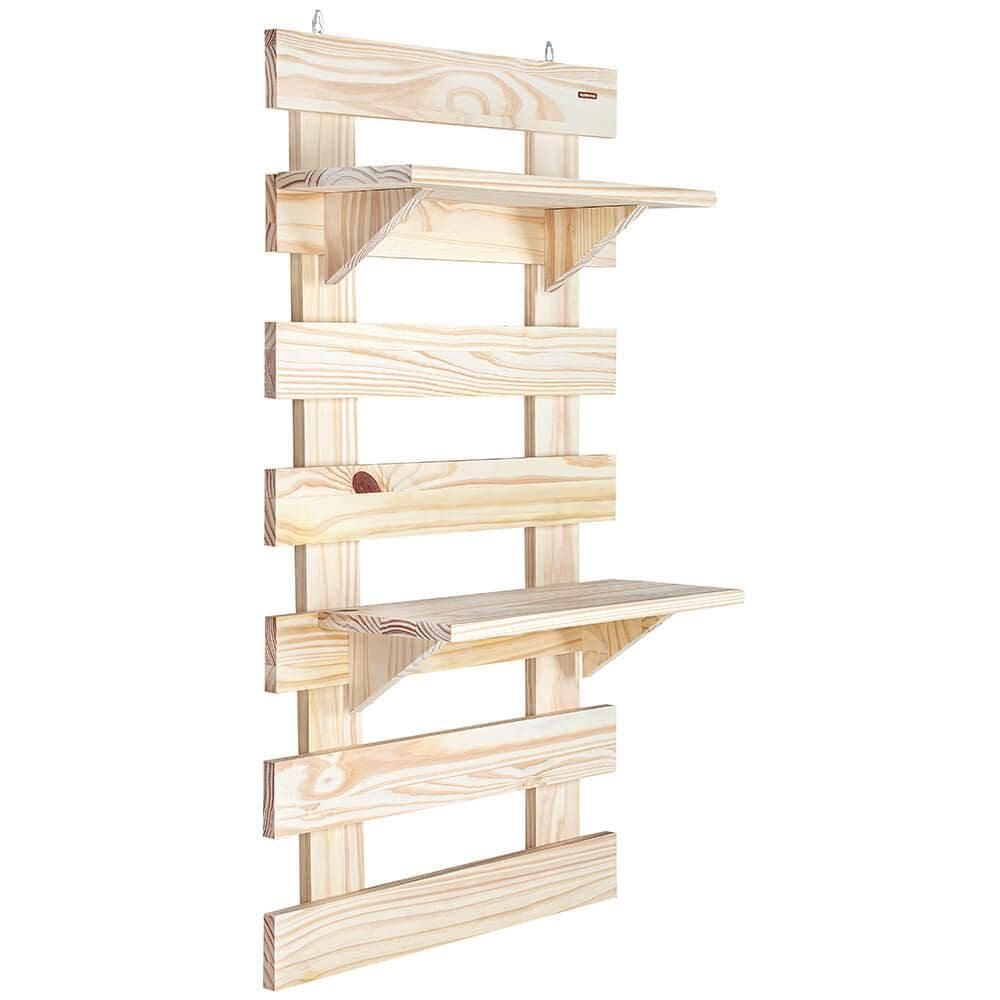 Painel Floreira Tramontina 56x100cm Vertical em Madeira Maciça com Duas Prateleiras 91150111